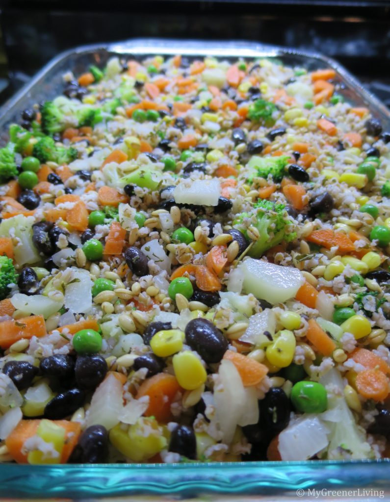 mixed grain and veggie casserole