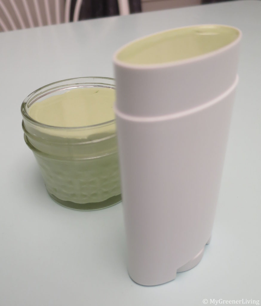 natural homemade deodorant, ready to use