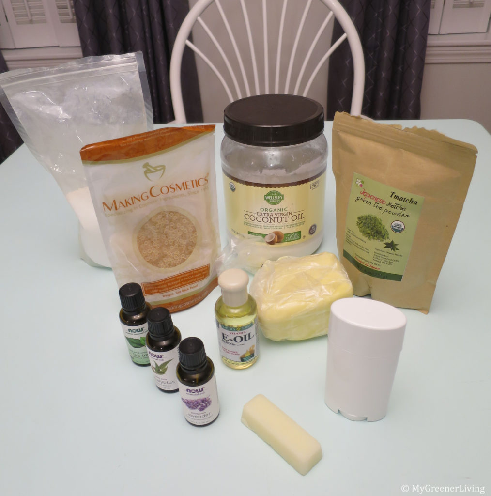 ingredients for natural homemade deodorant