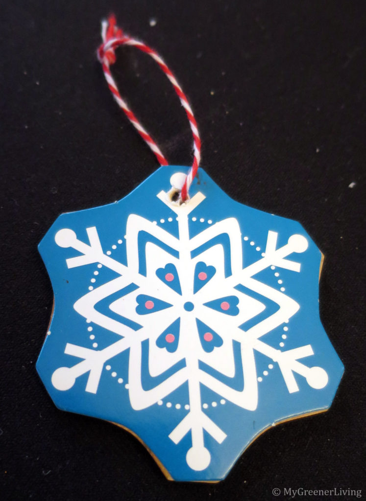 wood piece with snowflake design