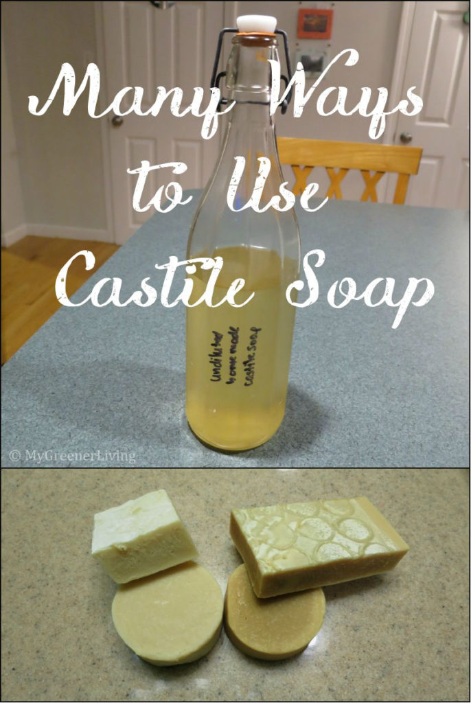 many ways to use castile soap, liquid and bar
