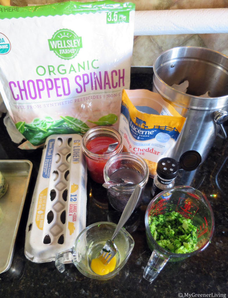 ingredients used to make veggie egg bakes